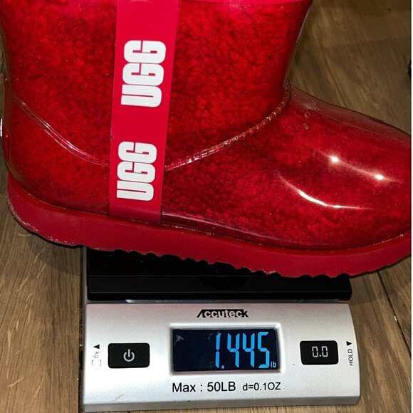 UGG Red Classic Clear Mini Waterproof Boots Women’s Size 5 - Picture 7 of 9